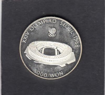 Beschrijving: 5000 Won S-OLYMPIC 88 STADIUM
